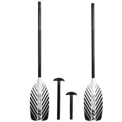 ExtaSea Alu Paddelkombination Doppelpaddel Stechpaddel Black And White