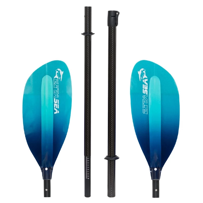 ExtaSea Pro-XL Carbon Vario Doppelpaddel | 220-240cm | 4-teilig | Blue-light Blue 3 ExtaSea Pro-XL Carbon Vario Doppelpaddel | 220-240cm | 4-teilig | Blue-light Blue