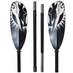ExtaSea Tour Vario Fiberglas Doppelpaddel | 210-240cm | 4-teilig | Schwarz-weiß -Bootsladen extasea tour vario fiberglas doppelpaddel 210 240cm 4 teilig schwarz weiss 2