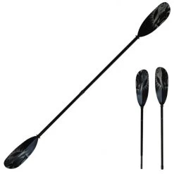 ExtaSea Tour Vario Fiberglas Doppelpaddel | 220-240cm | 2-teilig | Schwarz-grau