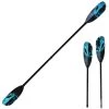 ExtaSea Tour Vario Fiberglas Doppelpaddel | 220-240cm | 2-teilig | Schwarz-türkis -Bootsladen extasea tour vario fiberglas doppelpaddel 220 240cm 2 teilig schwarz turkis