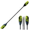 ExtaSea Tour Vario Fiberglas Doppelpaddel | 220-240cm | 4-teilig | Schwarz-lime -Bootsladen extasea tour vario fiberglas doppelpaddel 220 240cm 4 teilig schwarz lime