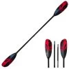 ExtaSea Tour Vario Fiberglas Doppelpaddel | 220-240cm | 4-teilig | Schwarz-rot -Bootsladen extasea tour vario fiberglas doppelpaddel 220 240cm 4 teilig schwarz rot