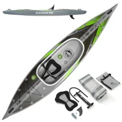 Extasea Ultimate One 1er Kajak Aufblasbar Hochdruck Kajak Full Drop-Stitch Green