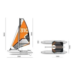 MiniCat 310 Sport Katamaran Aufblasbares Segelboot -Bootsladen minicat 310 sport katamaran aufblasbares segelboot 3